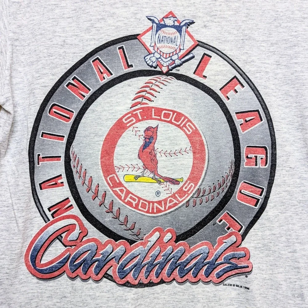 Vintage 90s St. Louis Cardinals Salem Sportswear‎ 1996 Single Stitch Shirt Large